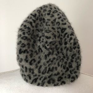3/$10 Black and Grey Cheetah Print Beret